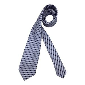BREUER White/Purple Striped Silk LUXURY Silk Tie HANDMADE ITALY